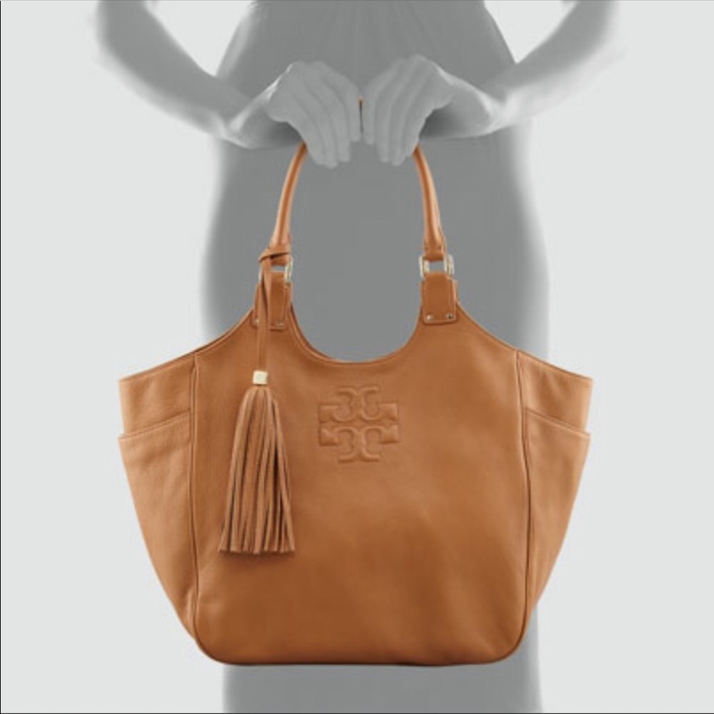 Tory Burch Thea Round Tote Bag Royal Tan
